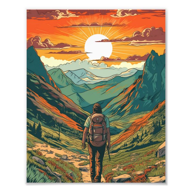 Healthy Mountain Climbing  Photo Print (Front)