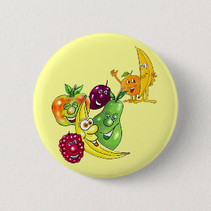 Healthy Nutritional Fruit 6 Cm Round Badge