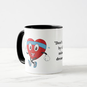 Healthy Red Running Heart Mug