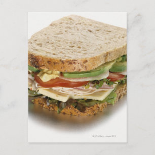 Healthy sandwich postcard