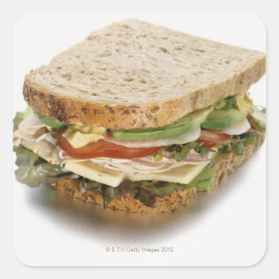 Healthy sandwich square sticker