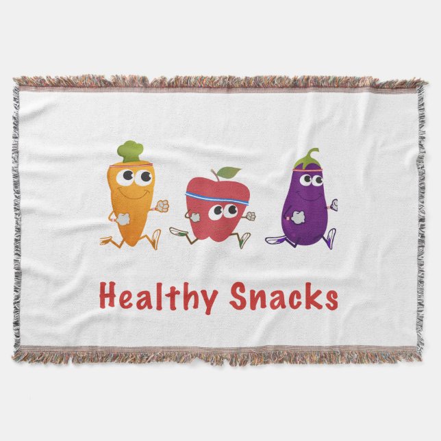 Healthy Snacks Throw Blanket (Front)