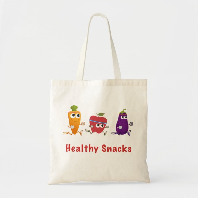 Healthy Snacks Tote Bag (Front)