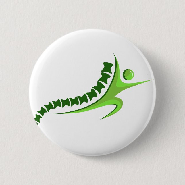 Healthy Spine Icon 6 Cm Round Badge (Front)
