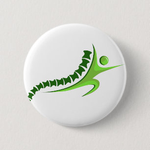 Healthy Spine Icon 6 Cm Round Badge