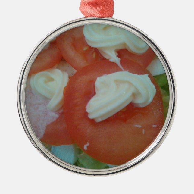 Healthy Spring Salad Metal Tree Decoration (Front)