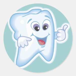 Healthy Teeth Classic Round Sticker