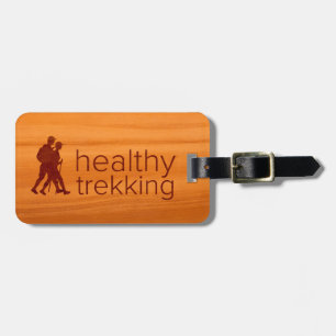 Healthy Trekking Faux Amber Wood Luggage Tag