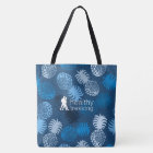 Healthy Trekking Hawaiian Pineapple Navy Beach Bag