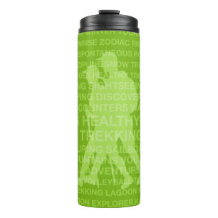 Healthy Trekking Lime Green Travel Thermal Tumbler