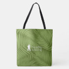 Healthy Trekking Tropical Palms Olive Beach Bag