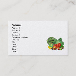 healthy_Vector_Clipart FRUITS VEGETABLES gardening Business Card