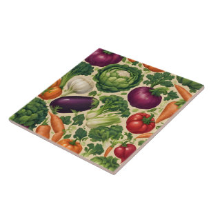 Healthy Vegetables Happy Food Popular Collection Tile