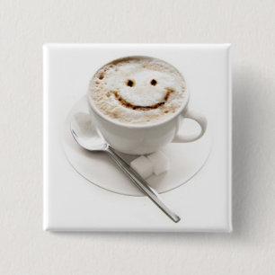 HealthyCoffee fun button badge