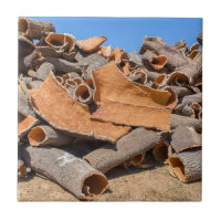Heap of cork tree bark as raw material.JPG