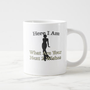 Hear I Am Next 2 Wishes Large Coffee Mug
