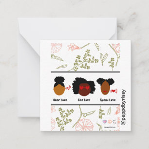 Hear Love, See Love, Speak Love Flat Card