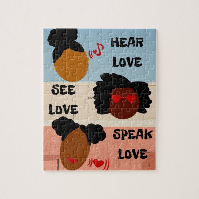 Hear Love, See Love, Speak Love Puzzle (Vertical)