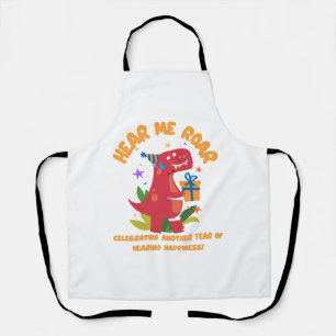 Hear me roar Cochlear Implant Hearing Birthday Apron