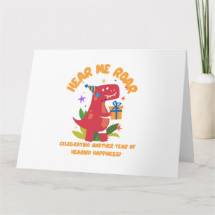 Hear me roar  Cochlear Implant  Hearing Birthday Card
