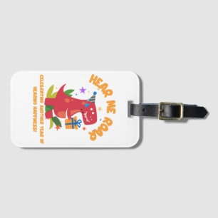 Hear me roar Cochlear Implant Hearing Birthday Luggage Tag