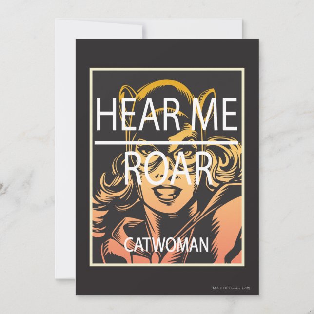 Hear Me Roar Invitation (Front)