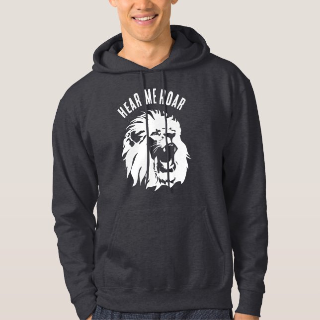 Hear Me Roar  Lion Face Hoodie (Front)