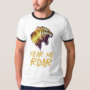 Hear Me Roar, Tiger Head Graphic T-Shirt