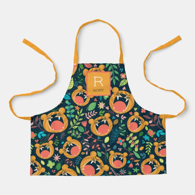 Hear Me Roar Tiger Jungle Personalised Apron (Front)