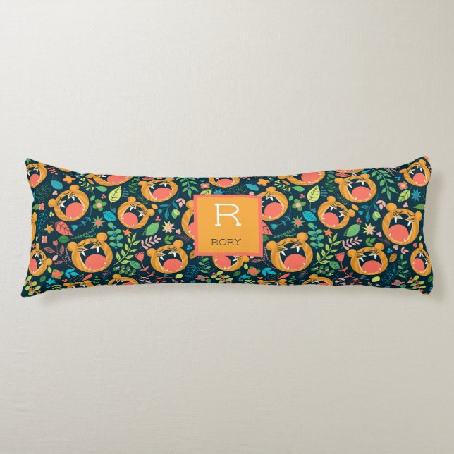 Hear Me Roar Tiger Jungle Personalised Body Cushion (Front)