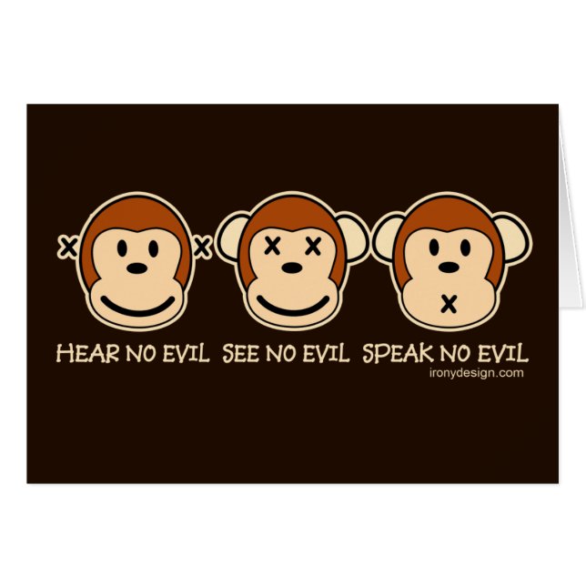 Hear No Evil Monkeys (Front Horizontal)