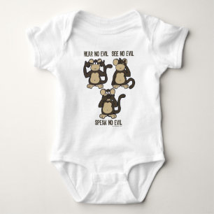 Hear No Evil Monkeys - New Baby Bodysuit