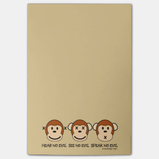 Hear No Evil Monkeys Post-it Notes