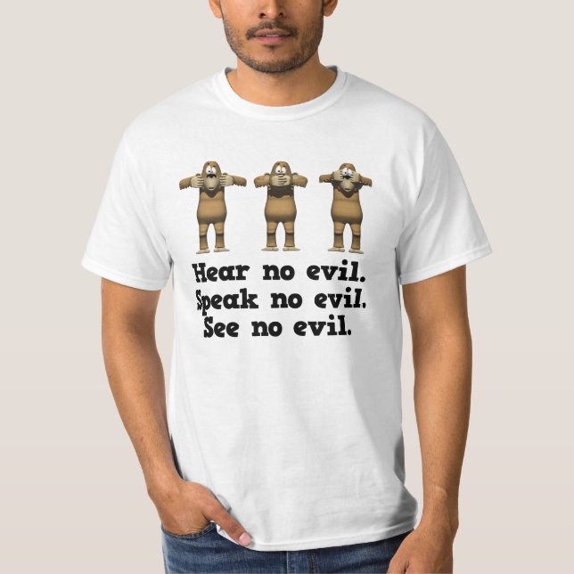 Hear No Evil Monkeys T-Shirt (Front)