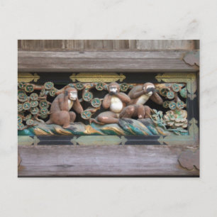 Hear no evil, see no evil, say no evil postcard