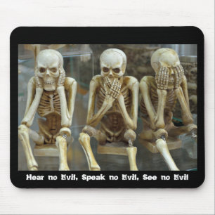 Hear no Evil, Speak no Evil, See no Evil Mouse Mat