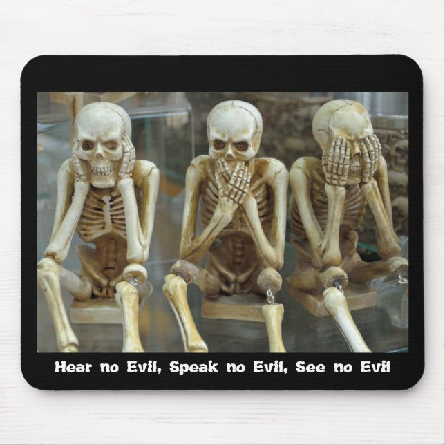 Hear no Evil, Speak no Evil, See no Evil Mouse Mat (Front)