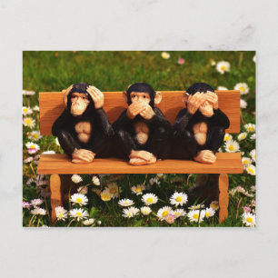 hear no evil speak no evil see no evil postcard