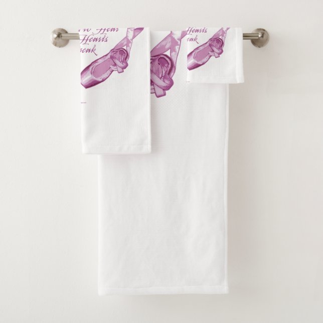 Hear Our Ballet Hearts Bath Towel Set (Insitu)