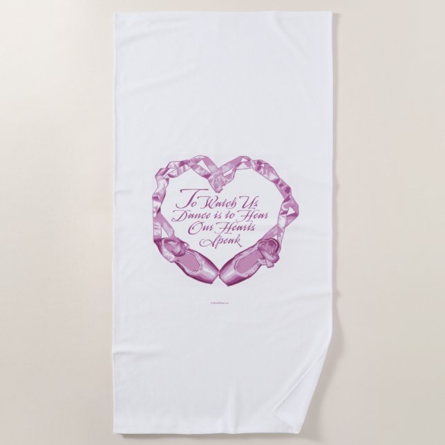 Hear Our Ballet Hearts Beach Towel (Front)