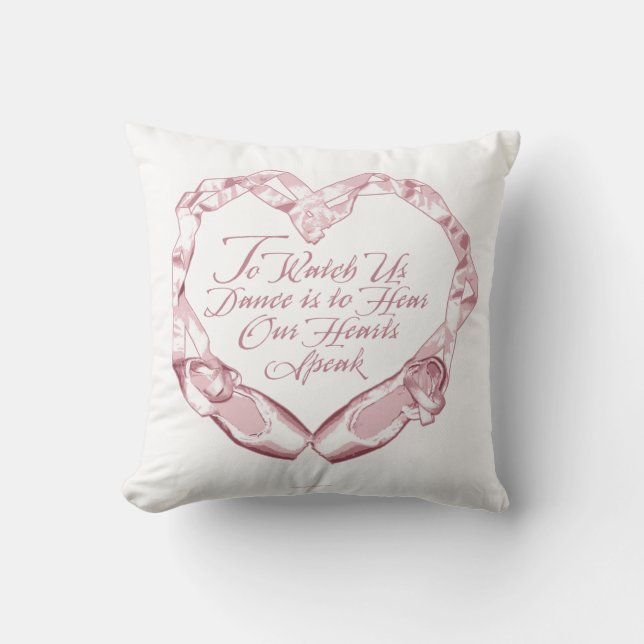 Hear Our Ballet Hearts Cushion (Front)