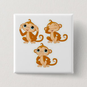 Hear Speak See No Evil Button