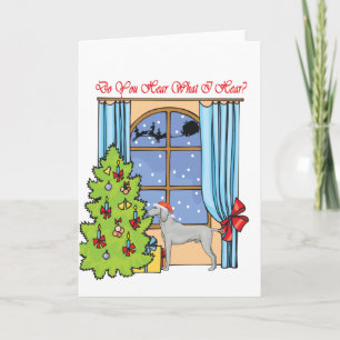 hear weimaraner holiday card