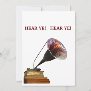 HEAR YE! Blank personalise events party plan Invitation