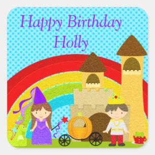 Hear Ye Hear Ye, It's A Royal Party Square Sticker