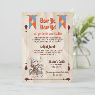 Hear Ye Mediaeval Renaissance Royal Birthday Invitation