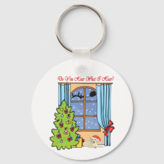 hear yellow lab key ring