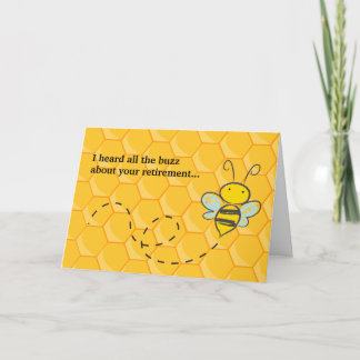 Heard all the Buzz Cute Bee Retirement Holiday Card