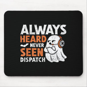 Heard Seen Dispatch Spooky Halloween Cute Ghost Mouse Mat