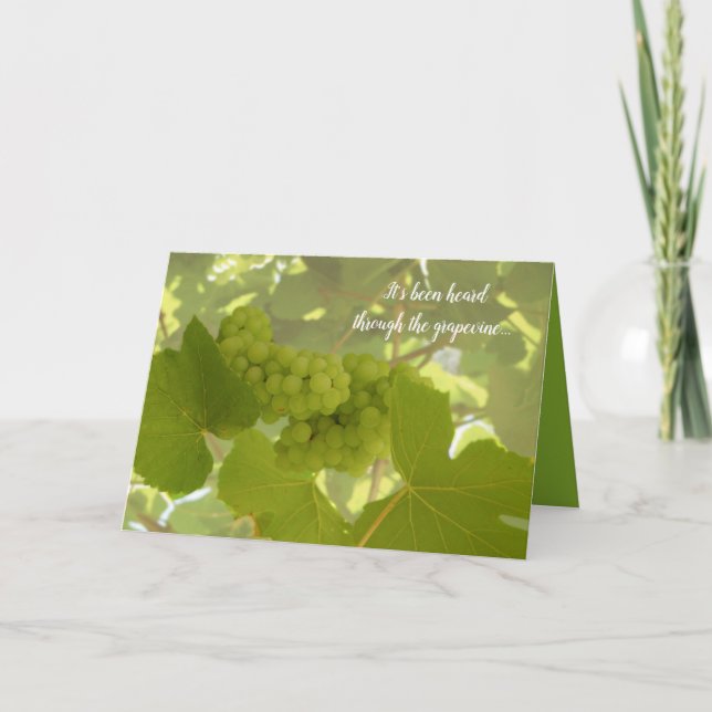 heard through grapevine, congratulations, green card (Front)